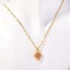 December Birthday Stone Necklace Quadrilateral