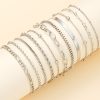 Multi-layer Twin Chain Bracelet Alloy Heart Ball Bracelet