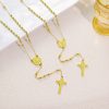 Stainless Steel Cross Pendant Necklace Sweater Chain Necklace