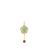 Flower Inlaid Natural Hetian Jade Clavicle Chain