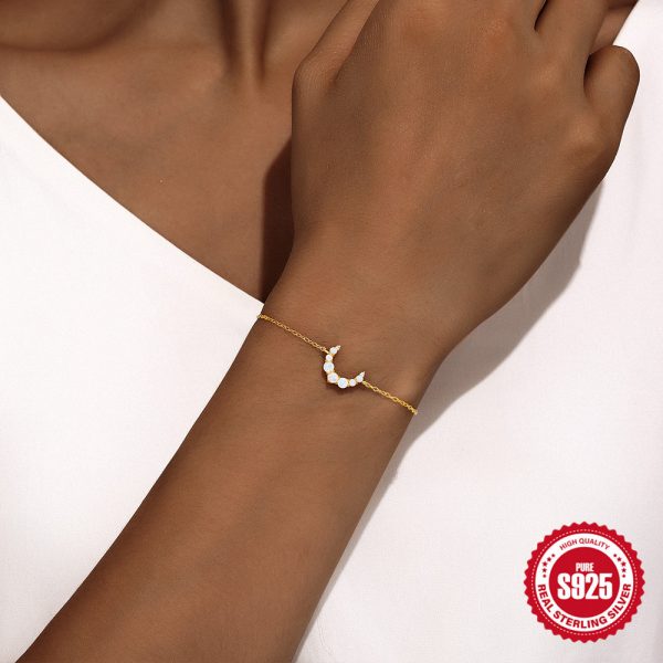 Fashion Moon Necklace Bracelet Earrings Set