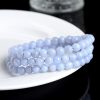 Crystal Natural Blue Pattern Agate Ball Blue Striped Agate Scattered Beads Bracelet