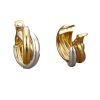 925 Silver Mosquito Coil Circle Retro Hong Kong Style Two-color Earrings