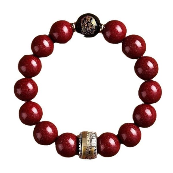 Purple Gold Sand Bracelet Eight Patron Saints Buddha Beads Lucky Bracelet