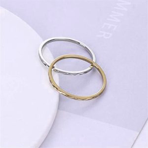 Korean Style Titanium Steel Simple Couple Ring