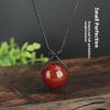 Red Agate Necklace Women's Simple All-matching Long Sweater Chain