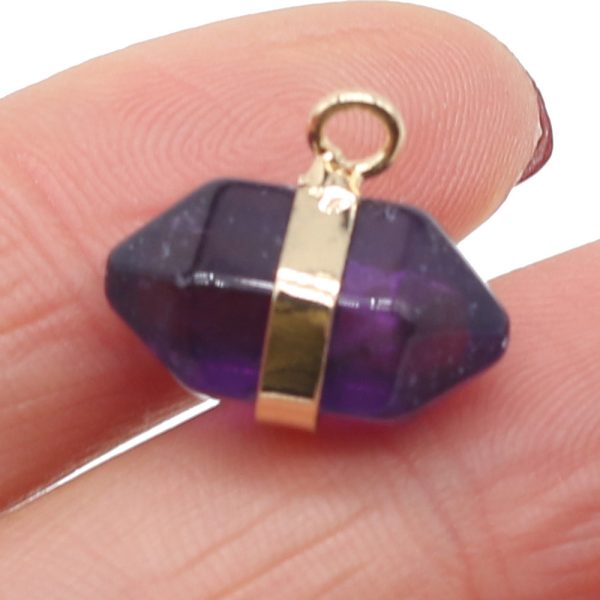 Natural Stone Pillar Pendant Jewelry Accessories