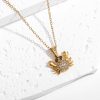 Strong Color Retention 18K Gold Ocean Series Pendant Gold Necklace