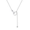 Silver Necklace Moissanite Interlocking Pendant For Women