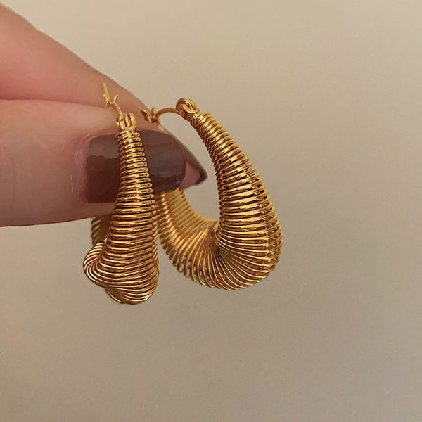 Thread Like Ear Hoops Niche Design Fashion