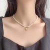 Niche Double Layer Twin Small Rice-shaped Beads Clavicle Temperament Entry Lux Fashion Necklace
