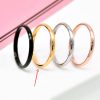 Couple Ultra-fine Glossy Titanium Steel Female Ring