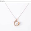 Fashion Qing New Style Jewelry Heart-shaped Pendant Necklace Earrings Two-piece Set