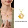 The 12 Floras White Chalcedony Safety Buckle Pendant Necklace