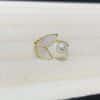 Fashion Freshwater Pearl Ring Colorful Painting Oil Flowers