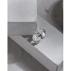All-match Hammered Texture S925 Openning Silver Ring Female