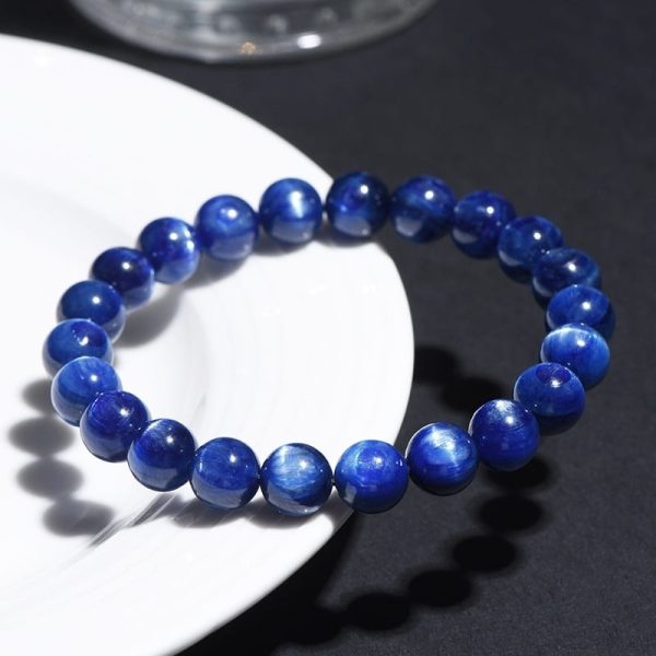 Natural Blue Crystal Ball Bracelet