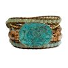 European And American Retro Natural Ocean Stone Multi-layer Winding Bracelet