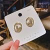925 Silver Needle Circle Personality Heart Shape With Diamond Earrings Irregular Circles