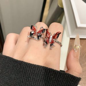 Creative New Chinese Butterfly Women's Ring
