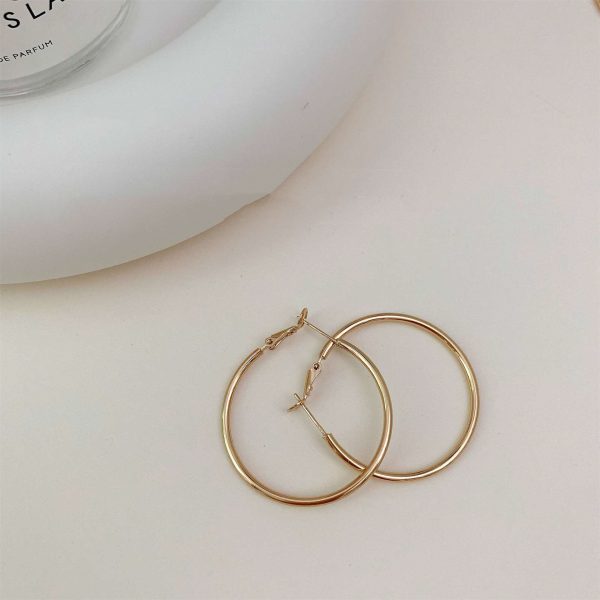 Gold Small Circle Fashion Exaggerated Earrings