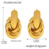 Simple Circle Line Winding Ear Studs