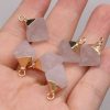 Natural Stone Semi-precious Stone Square Pyramid Crystal Pendant
