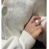 S925 Sterling Silver Niche Matte Ring