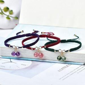 Natural Strawberry Quartz Cherry Bracelet For Women