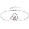Heart-shaped Mother And Daughter Bracelet