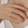 Niche Personalized Cold Style Geometric Dripping Titanium Steel Gold-plated Ring