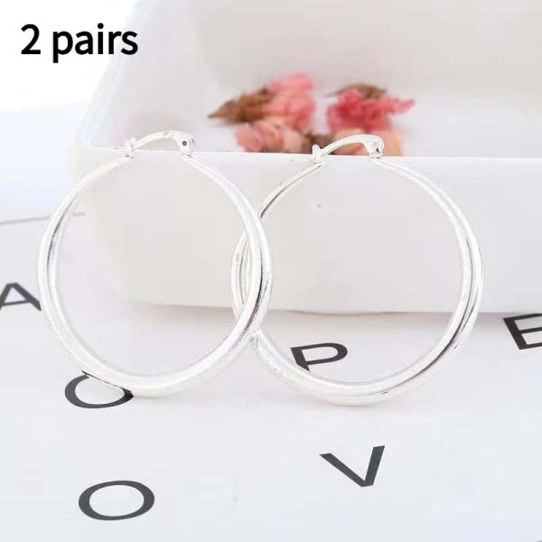 High Profile Fashion Simple Glossy Big Circle Earrings