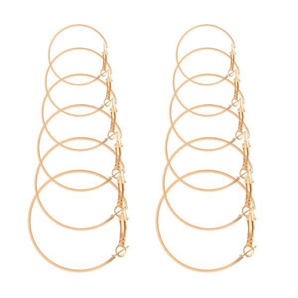 Fashion Large Medium And Small Suit Circle Earrings