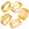 Fashion New Personalized Titanium Steel Gold-plated Diamond Geometric Bracelet