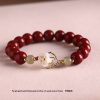 Natural Hetian Jade White Butterfly Bells Of Ireland Sinology Bracelet