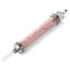 Rhodolite Crushed Stone Wishing Bottle Wing Scepter Jewelry Pendant Crystal Crafts