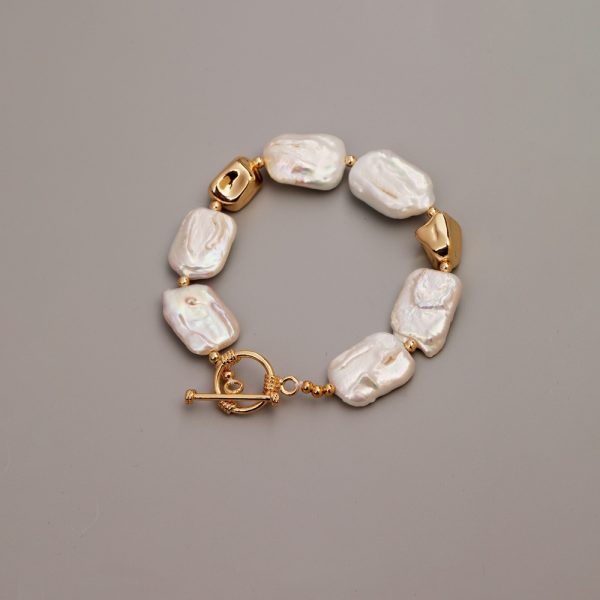 Vintage Stone Square Baroque Pearl Jewelry