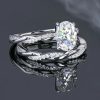 Classical Zircon Simple Ring Two-piece Wedding Dress