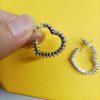 Heart-shaped Big Circle Cut Women Piercing Earrings