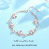 S925 Silver Double-layer Clover Bracelet
