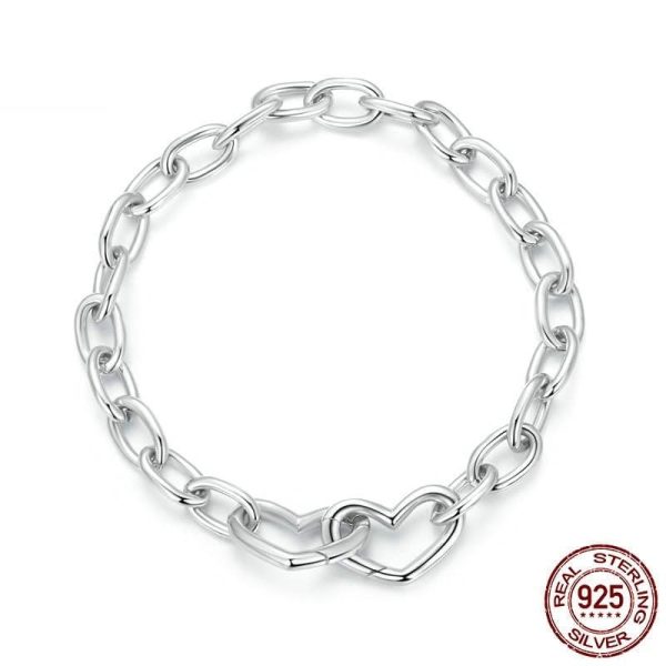 Personality Trend Doppel Herz-phase Buckle Bracelet For Men And Women