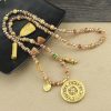 New Chinese Style National Style  Gold Tiger Eye Long Necklace