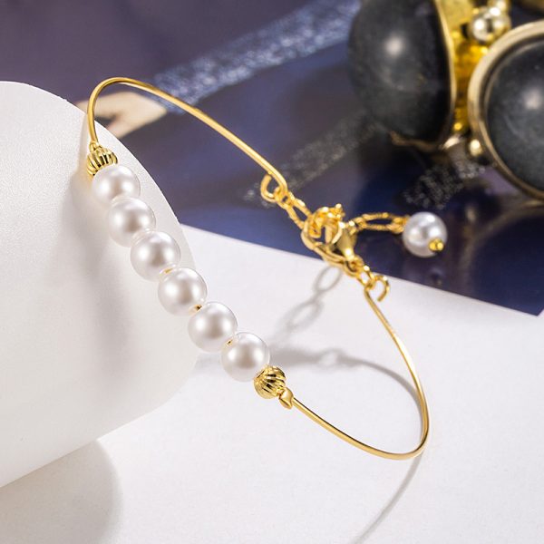 New Chinese Style Small Golden Beads Pearl Bracelet Premium Bracelet