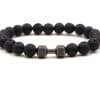 8mm Black Matte Volcanic Stone