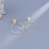 Exaggerated And Personalized Metal Circle Earrings Simple