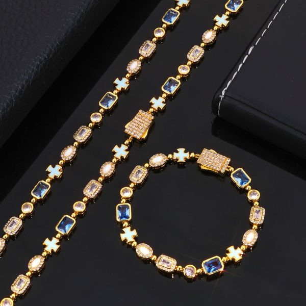 European And American 6mm Cross Drop Bracelet Men