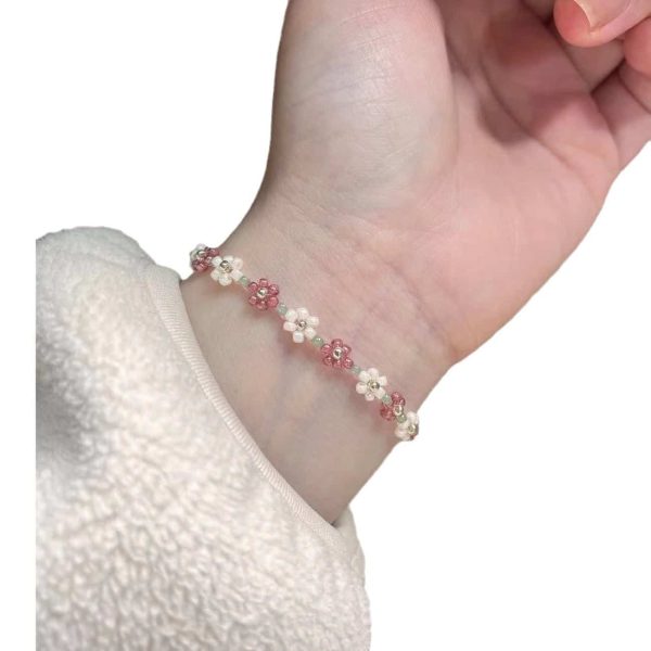Spring Letter Series Small Flower Beaded Bracelet
