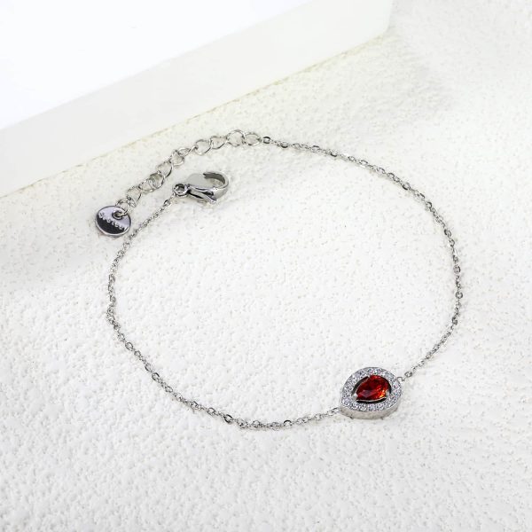 European And American Fashion Round Drop-shaped Stainless Steel Bracelet For Women