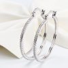 Large Circle Inlaid Zircon Earrings Women Exaggerated