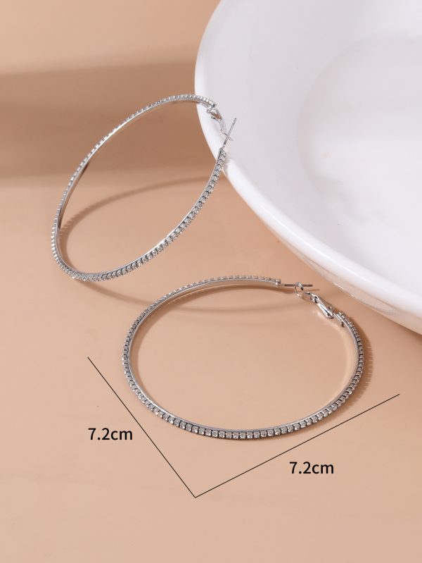 Full Diamond Circle Vintage Exaggerated Earrings